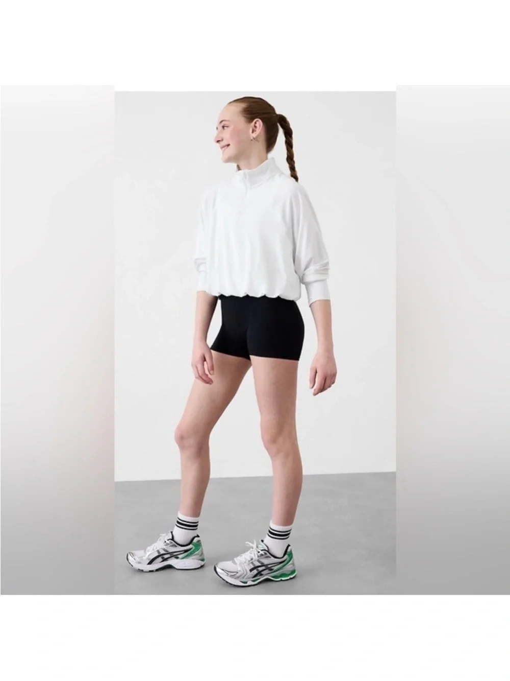 NWT Athleta Girl White Flow With It Popover XXL/16